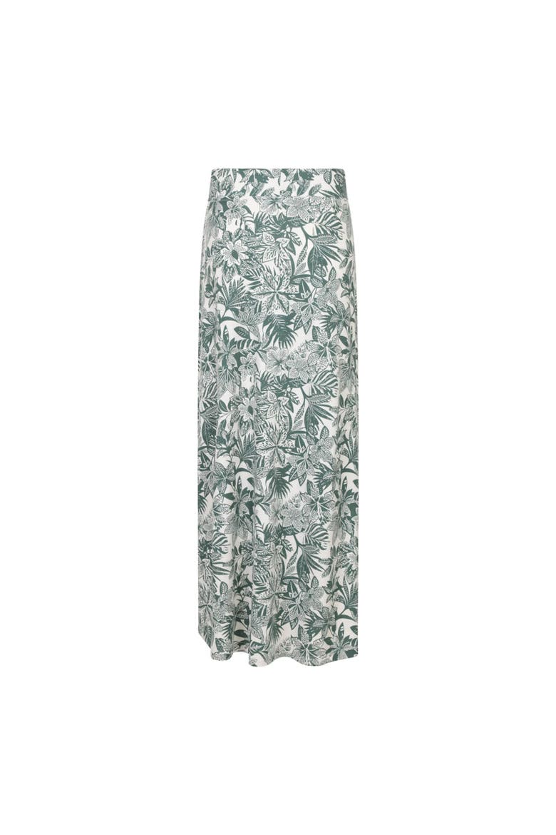 Shore Jersey Cotton Blend Long Skirt, Alternate, color, Green