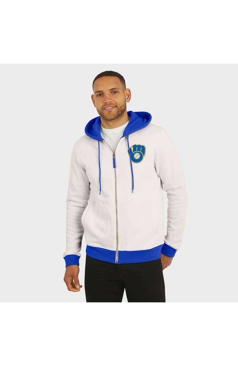 Darius Rucker Collection by Fanatics Men's Darius Rucker Collection by Fanatics  Cream Milwaukee Brewers Polar Fleece Full-Zip Hoodie, Alternate, color, Cream