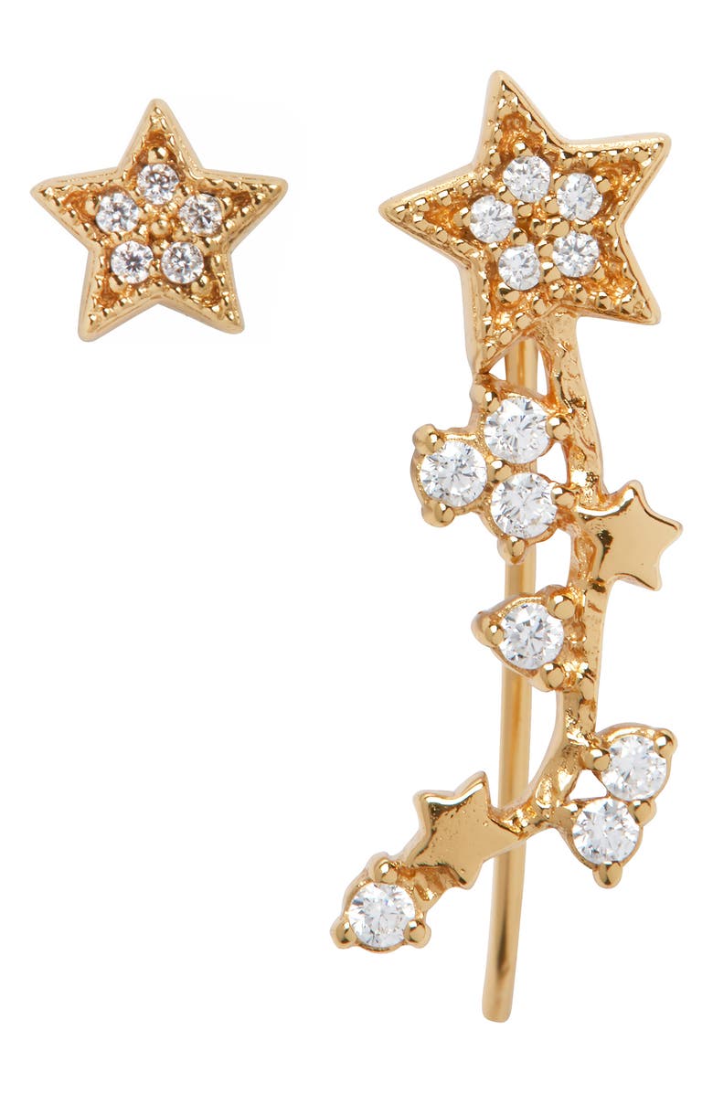 Olivia Burton Celestial Ear Crawler & Stud Earring, Main, color, 