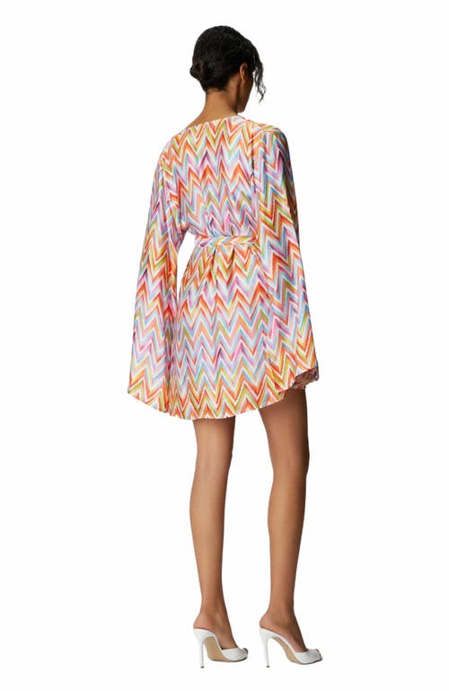 Shop Missoni Short Kimono With Printed Twill Belt