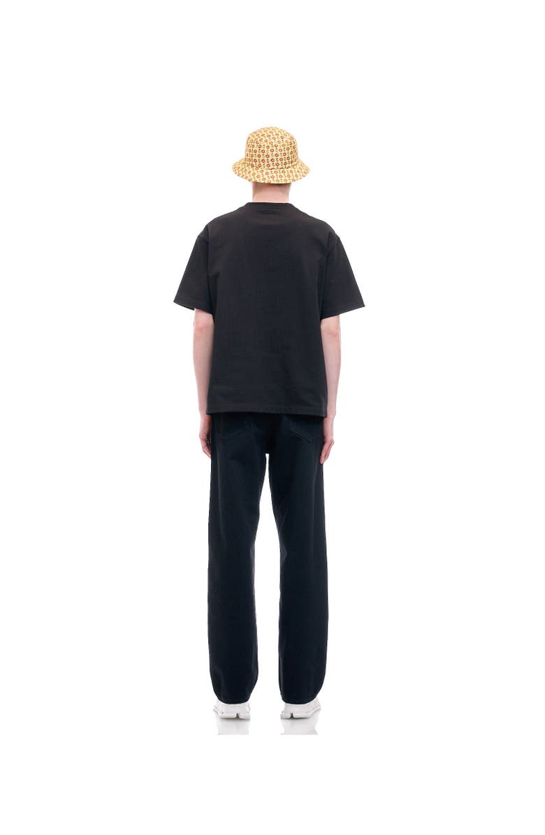 vowels Floral Embroidered Tee, Alternate, color, Black