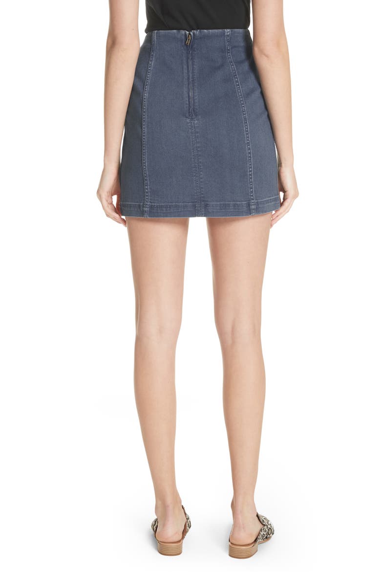 We the Free by Free People Modern Denim Miniskirt, Alternate, color, BLUE