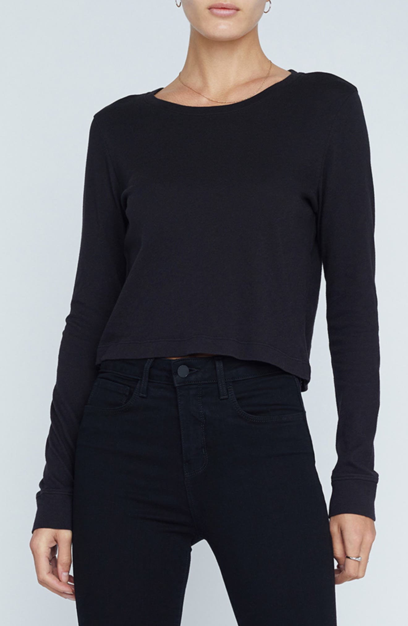 L'AGENCE Benny Crewneck Crop T-Shirt