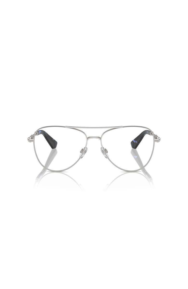 Burberry 57mm Pilot optical glasses, Alternate, color, Silver