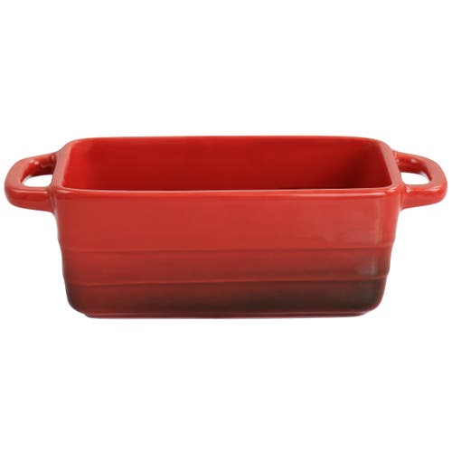 Crock-pot Appleton 6 Piece 12 Ounce Stoneware Mini Loaf Pan Baker Set In Red