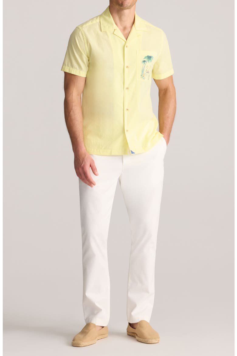 Cotton Camp Shirt, Alternate, color, YELLOW