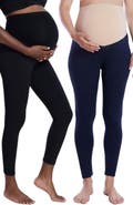 MOTHERHOOD MATERNITY Essential Stretch Secret Fit Over the Belly Maternity Leggings
