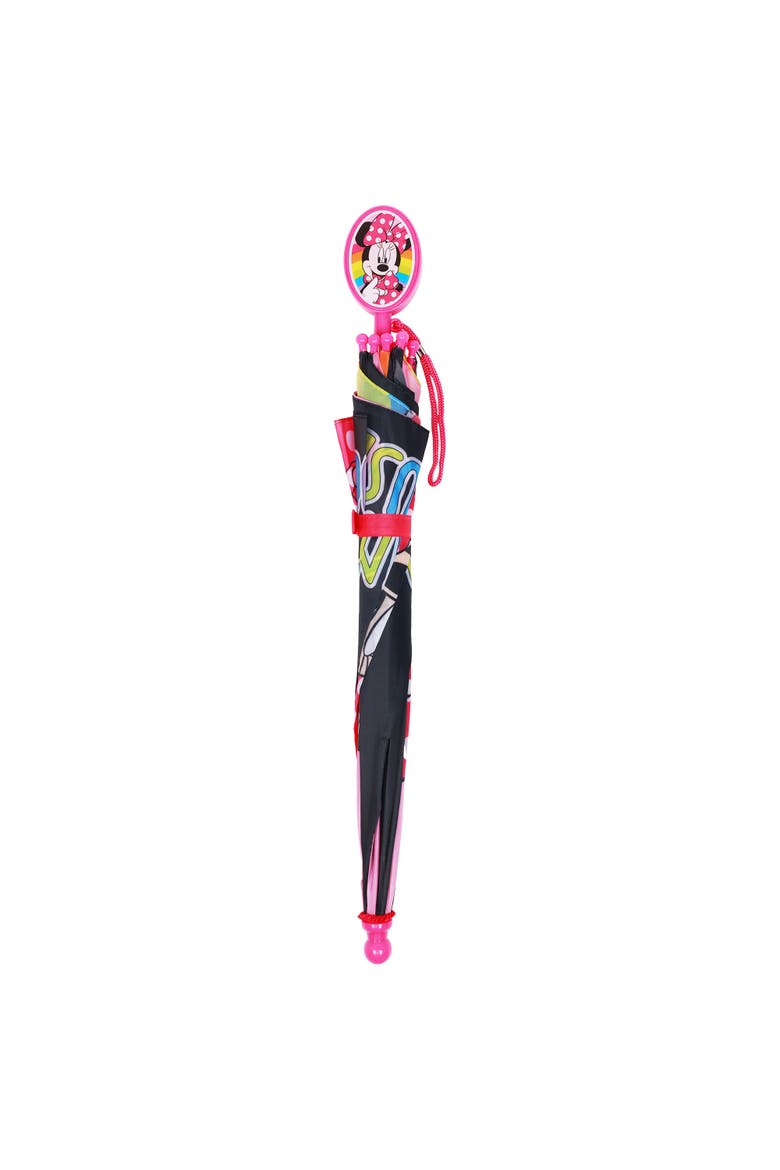 Minnie Mouse Rainbow Kids Umbrella, Alternate, color, BLACK