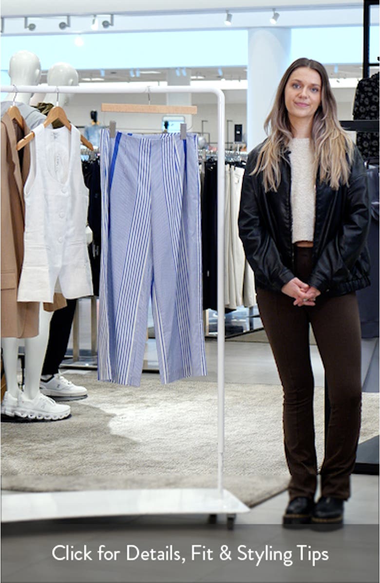 Sarah Stripe Crop Wide Leg Pants, sales video thumbnail