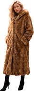 Roaman's Plus Size Hooded Faux Fur Coat