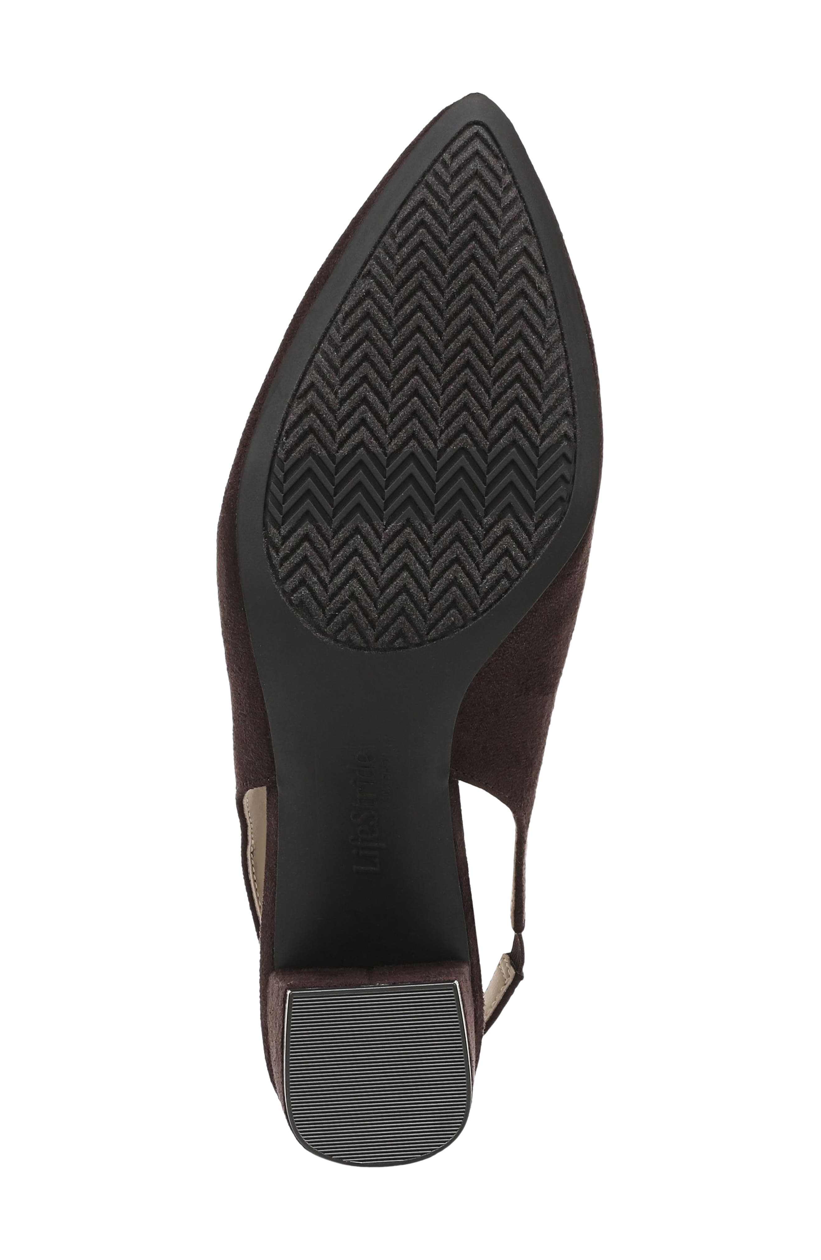 Angel Slingback Pointed Toe Loafer Pump, Alternate, color, DARK CHOCOLATE