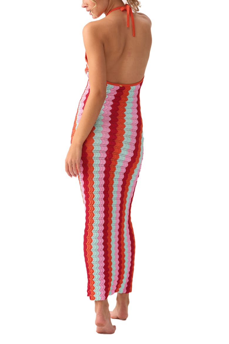 Aurelia Halter Maxi Cover-Up Dress, Alternate, color, MILOS