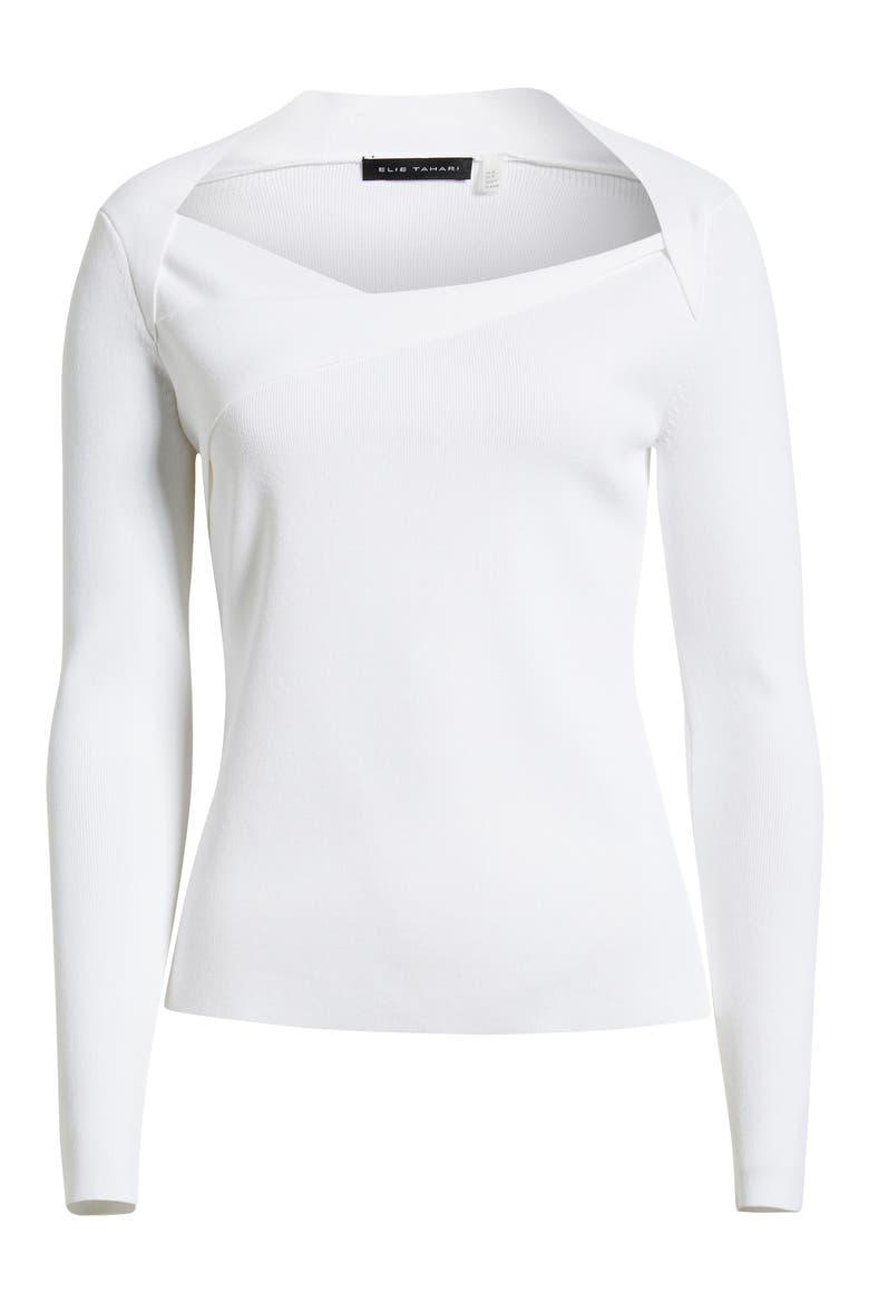 Sunny Queen Anne Neck Top, Alternate, color, SKY WHITE