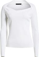 Elie Tahari Sunny Queen Anne Neck Top