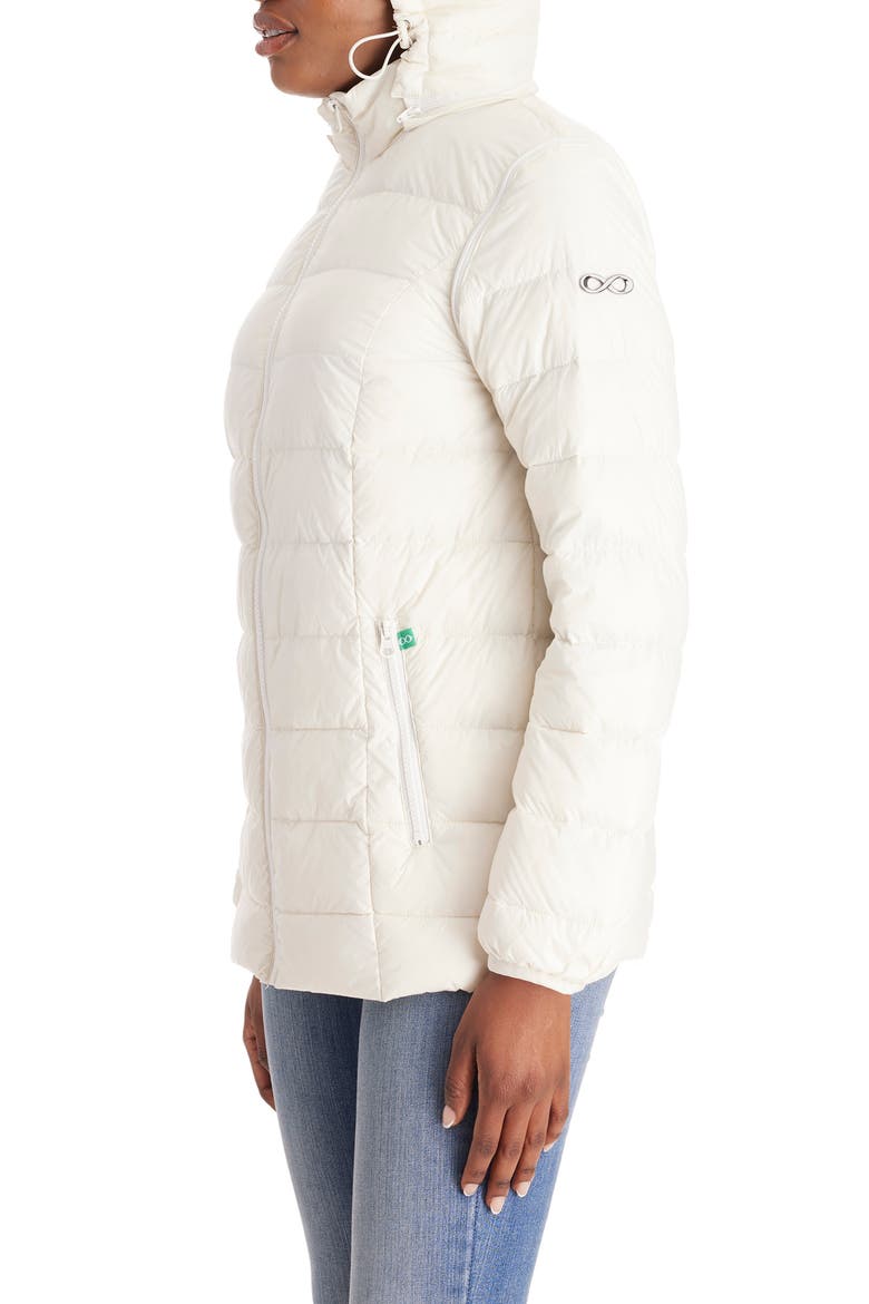 Lightweight Puffer Convertible 3-in-1 Maternity Jacket, Alternate, color, EGG SHELL