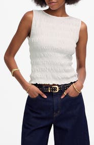 Madewell Smocked Tank Top