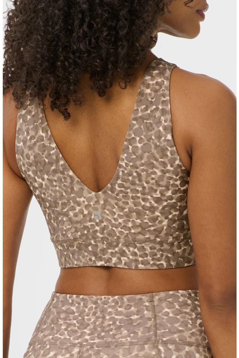 Ultimate Yoga Sports Bra, Alternate, color, BEIGE OFFBEAT ANIMAL PRINT