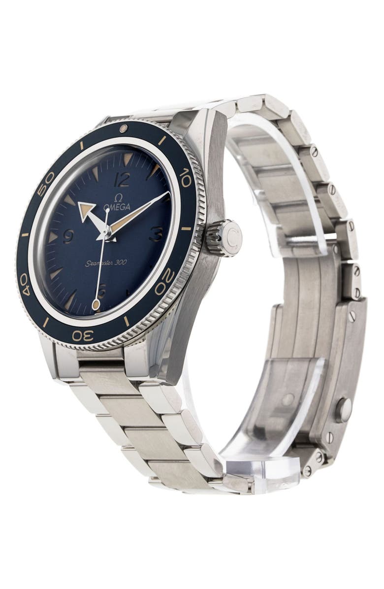 Watchfinder & Co. Omega Preowned 2022 Seamaster 300 Automatic Bracelet Watch, 41mm, Alternate, color, Blue