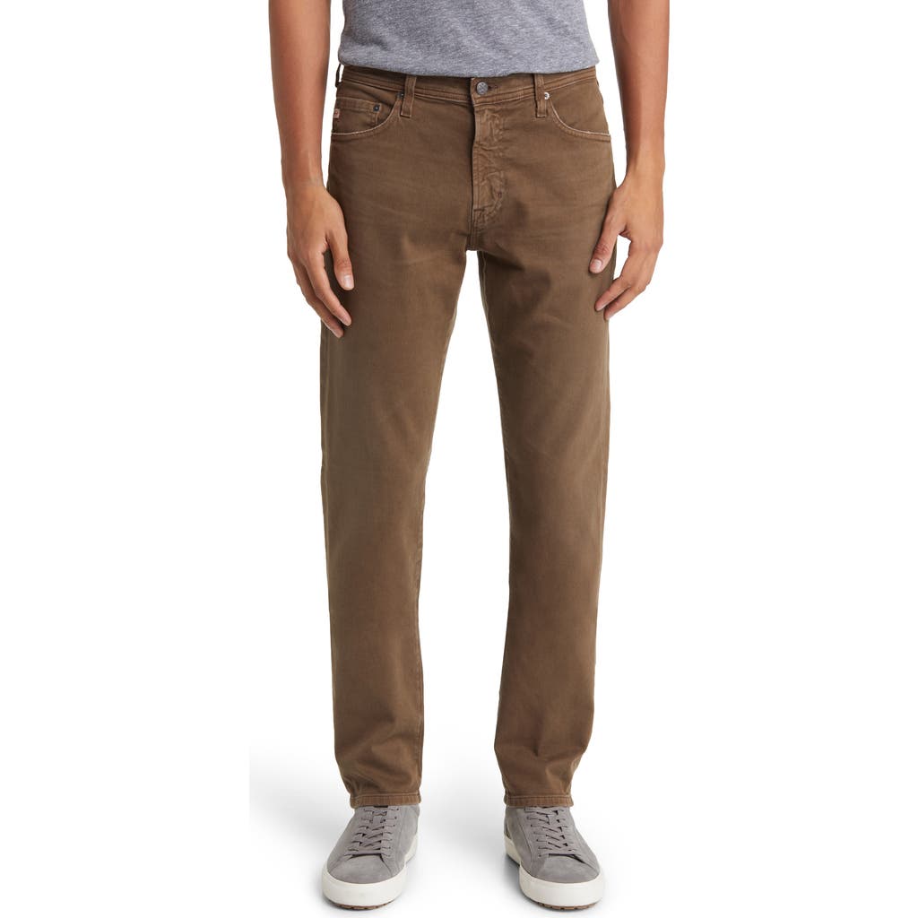 Ag Everett Slim Straight Leg Jeans In Brown