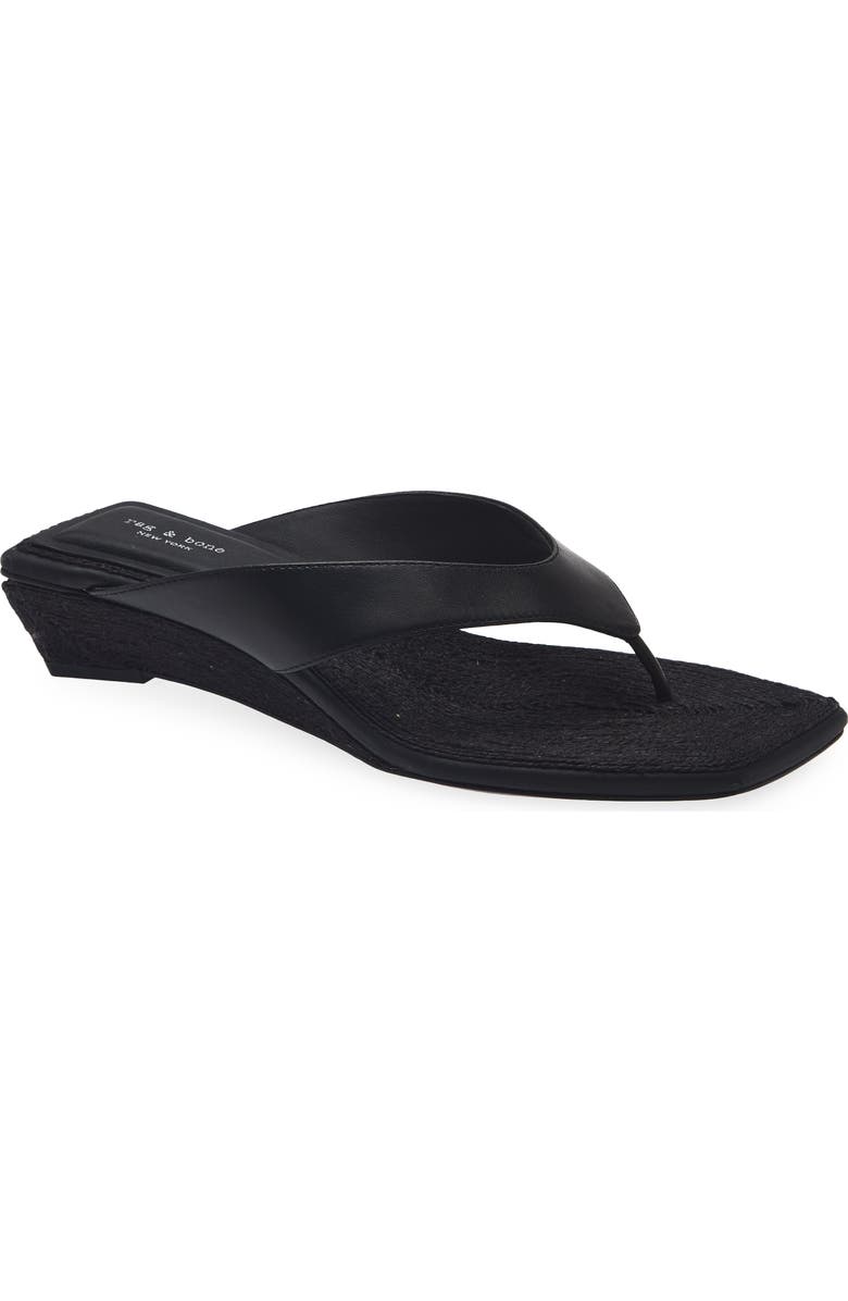 rag & bone Jo Espadrille Wedge Flip Flop, Main, color,
