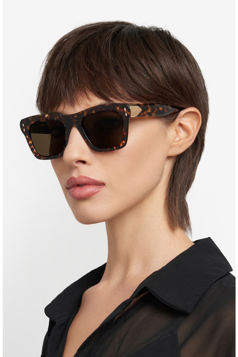 51mm Rectangular Sunglasses, Alternate, color, HAVANA/ BROWN