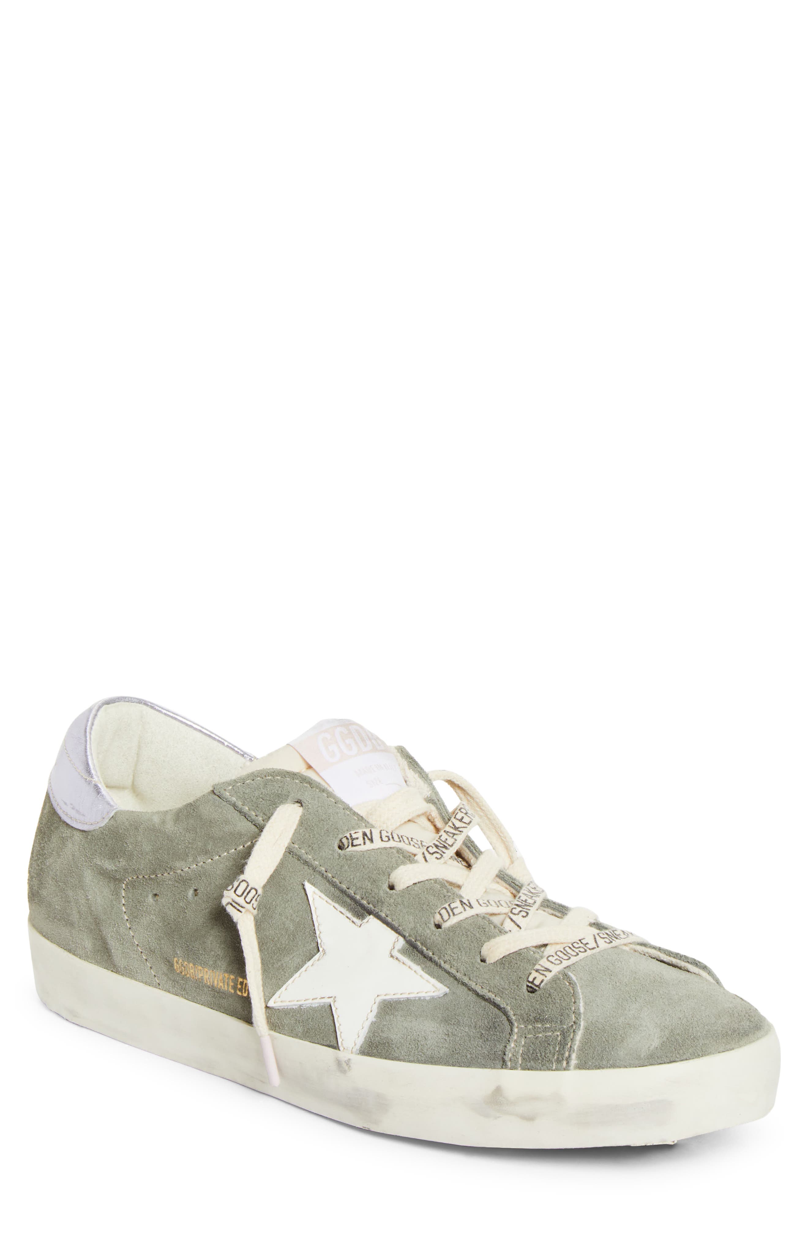 Golden Goose Super-Star Low Top Sneaker, Main, color, Green/ Lilla/ White