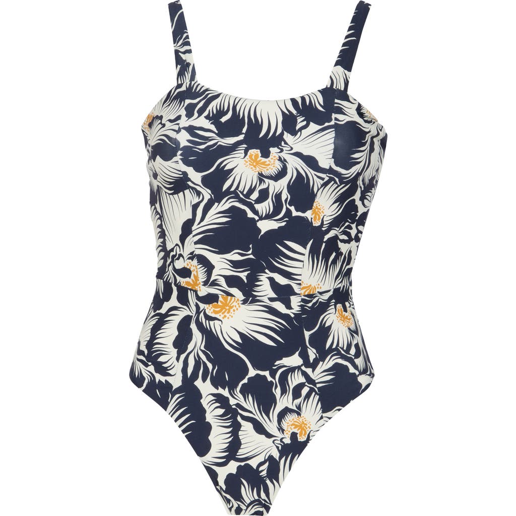 Maaji Delft Flowers Lisa Entero Reversible One-piece Swimsuit In Blue