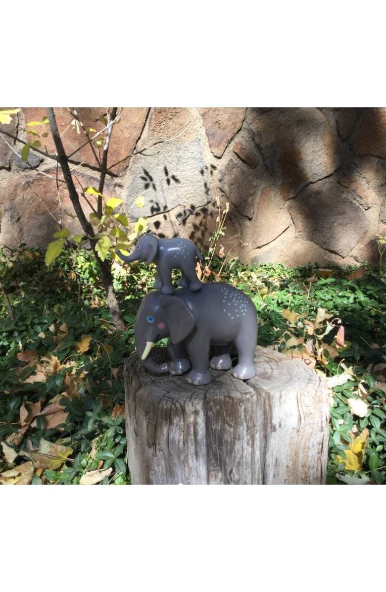 HABA Little Friends Elephant - Chunky Plastic Zoo Animal Toy Figure, Alternate, color, Multi