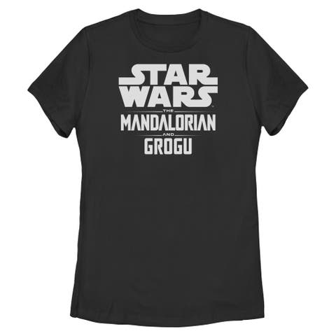 Women's Star Wars The Mandalorian and Grogu Official Bold Logo  Graphic T-Shirt