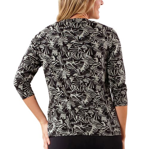 Uv Skinz 3/4 Sleeve V-neck R&r Tee In Shadow Shells
