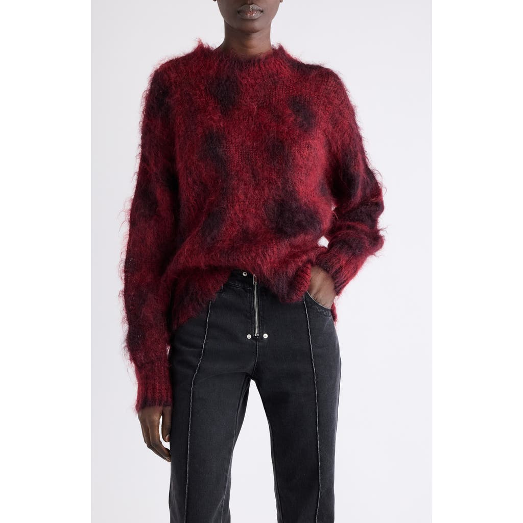Isabel Marant Myriam Kid Mohair & Wool Sweater In Red