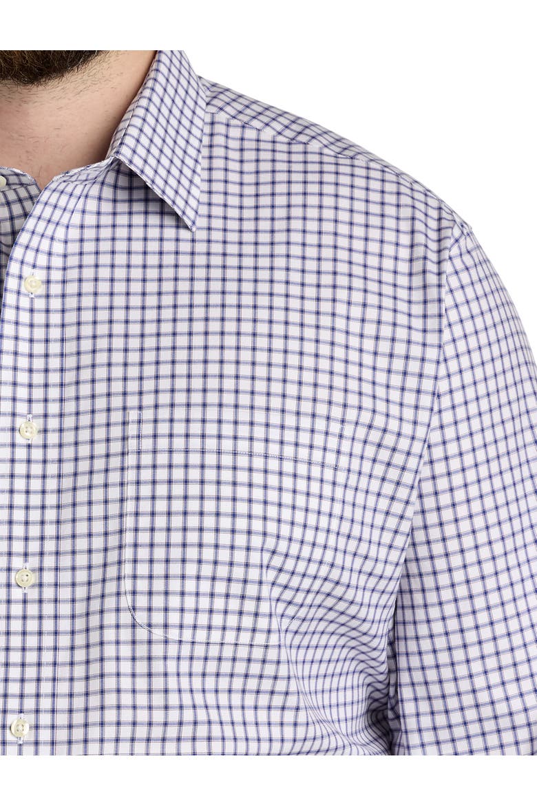 Non-Iron Check Dress Shirt, Alternate, color, NAVY