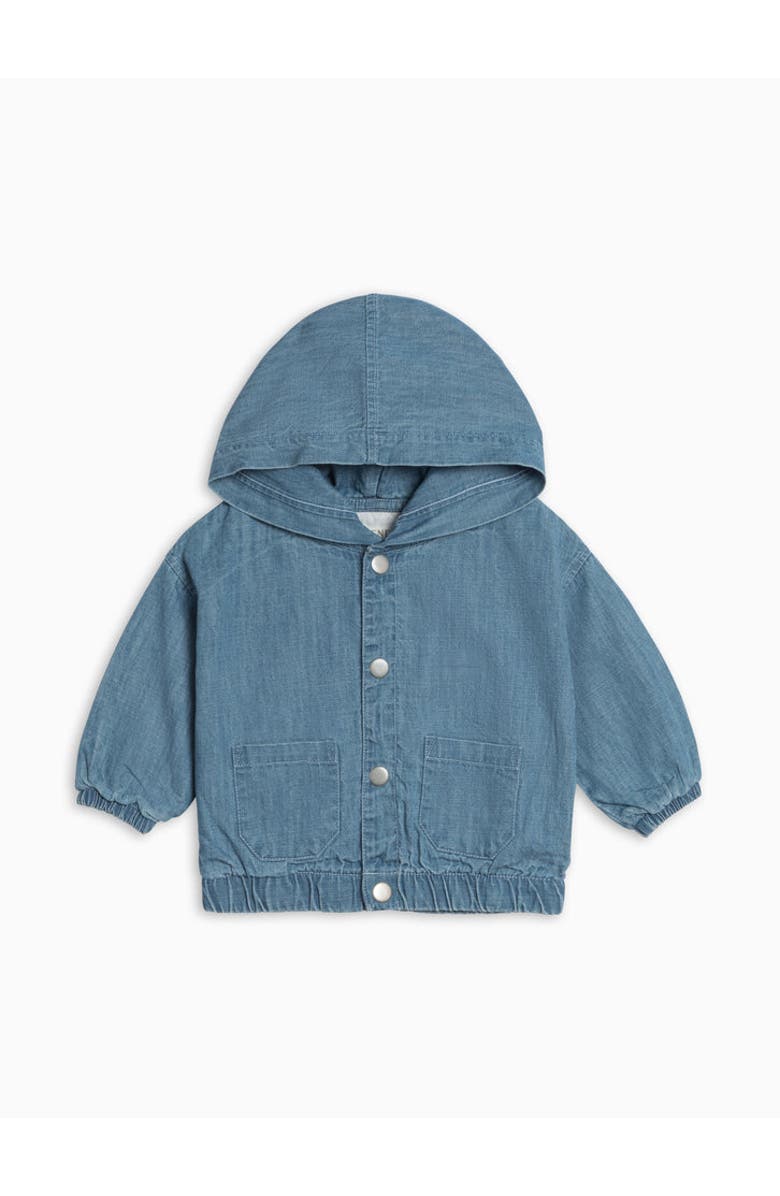 KENDI by Colored Organics Organic Jules Chambray Hooded Jacket, Alternate, color, Chambray