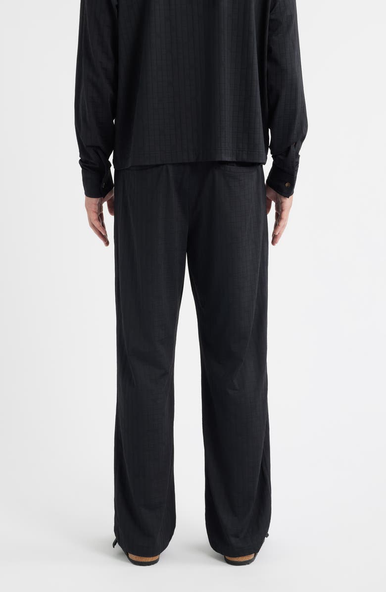 RIZORT Francis Grid Stretch Nylon Blend Drawstring Pants, Alternate, color, Black