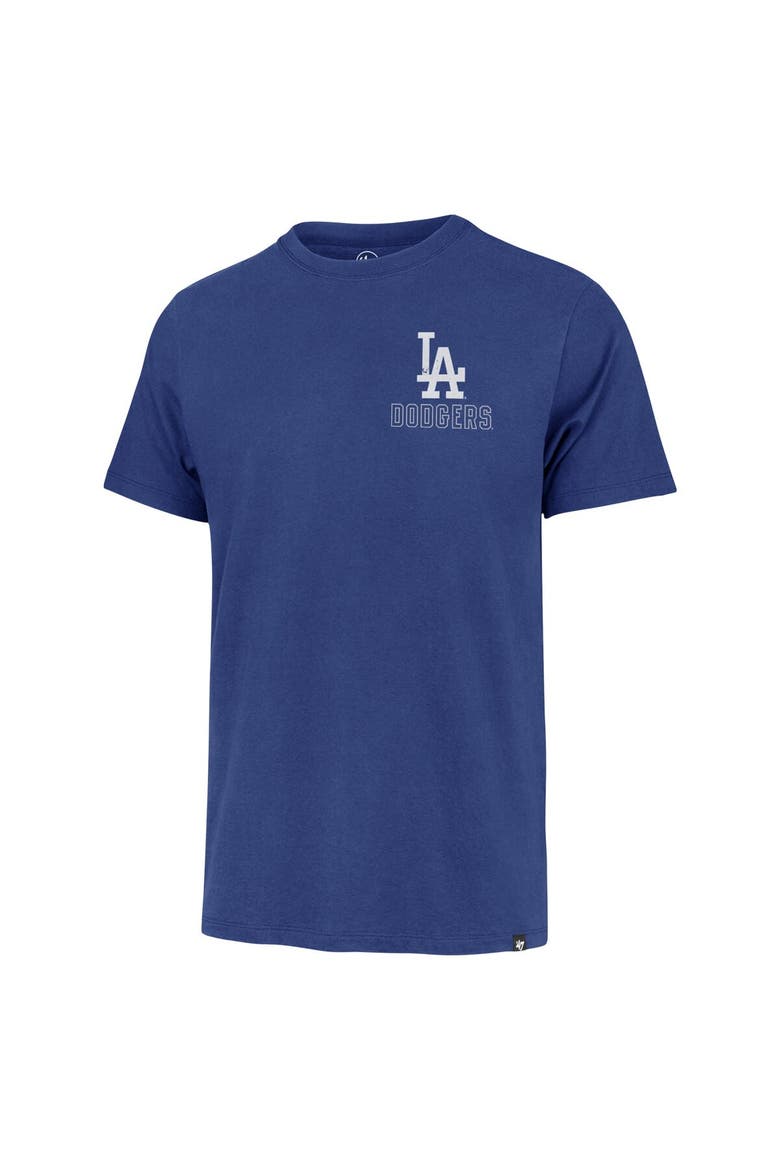 Men's '47 Royal Los Angeles Dodgers Hang Back Franklin T-Shirt, Alternate, color, Royal