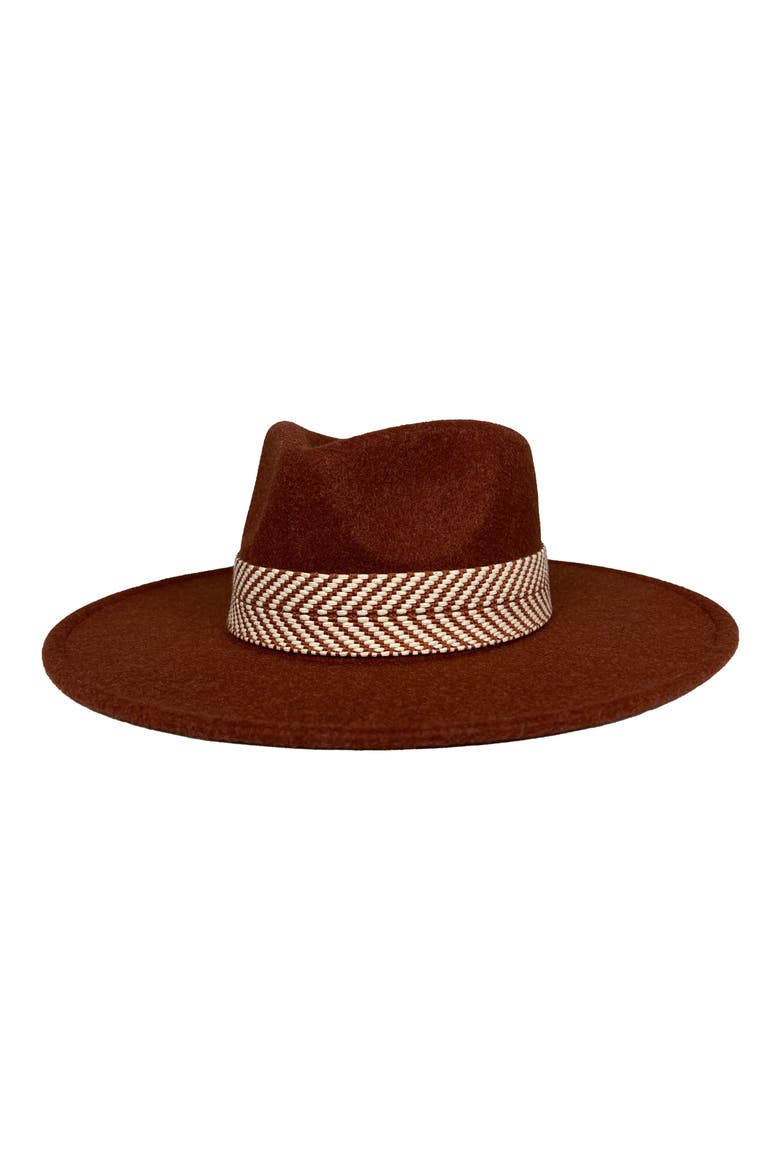 Wide Brim Felt Panama Hat, Main, color, RUST