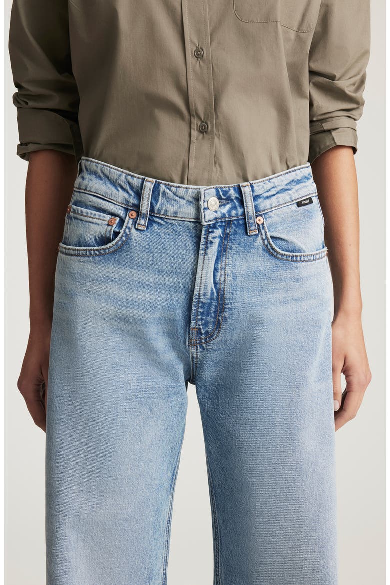 Florida Cuffed Wide Leg Jeans, Alternate, color, LIGHT BRUSHED CLASSIC BLUE