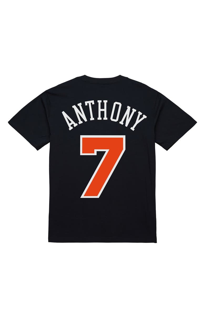 Mitchell & Ness Men's Carmelo Anthony Black New York Knicks Ultimate Player Name & Number T-Shirt, Alternate, color, Black