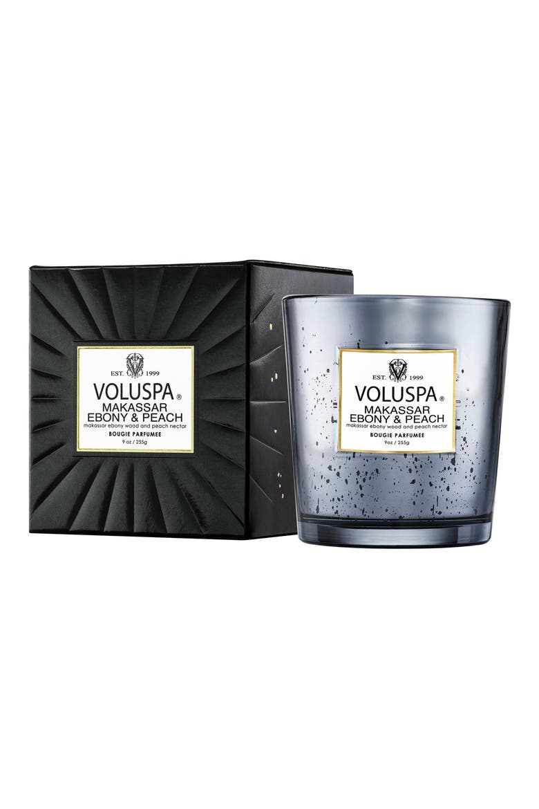 Makassar Ebony & Peach Classic Candle, Main, color, NO COLOR