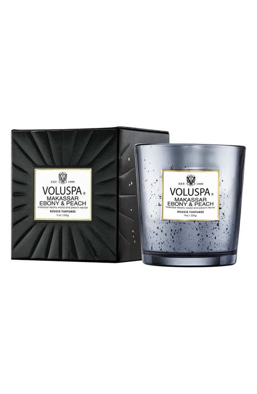 Voluspa Makassar Ebony & Peach Classic Candle In Black