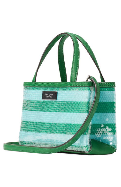 Kate Spade Sam Icon Seaside Mini Stripe Sequin Tote Bag