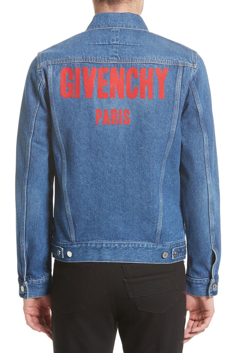 Logo Jean Jacket, Alternate, color, BLUE