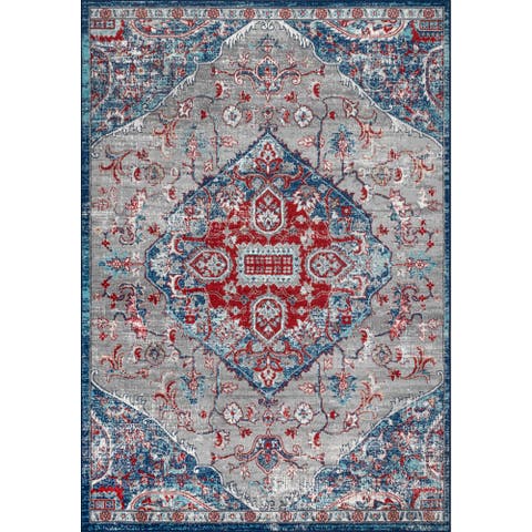 Modern Persian Vintage Medallion Area Rug