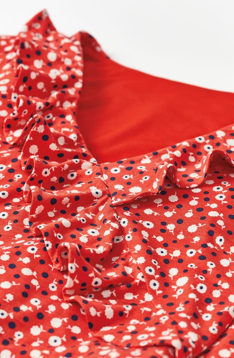 Boden Fluted Wrap Style Stretch Jersey Dress, Alternate, color, 