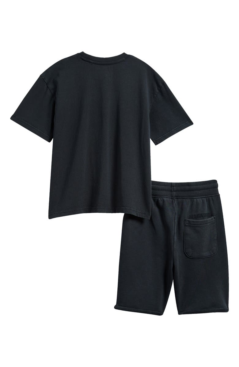 smALLSAINTS by ALLSAINTS Kids' Biggie Oversized Cotton Graphic T-Shirt & Shorts Set, Alternate, color, Black