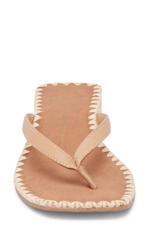 Dolce Vita Barty Flip Flop In Light Tan Leather