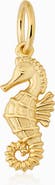 Oradina 14K Yellow Gold Seahorse Pendant Charm