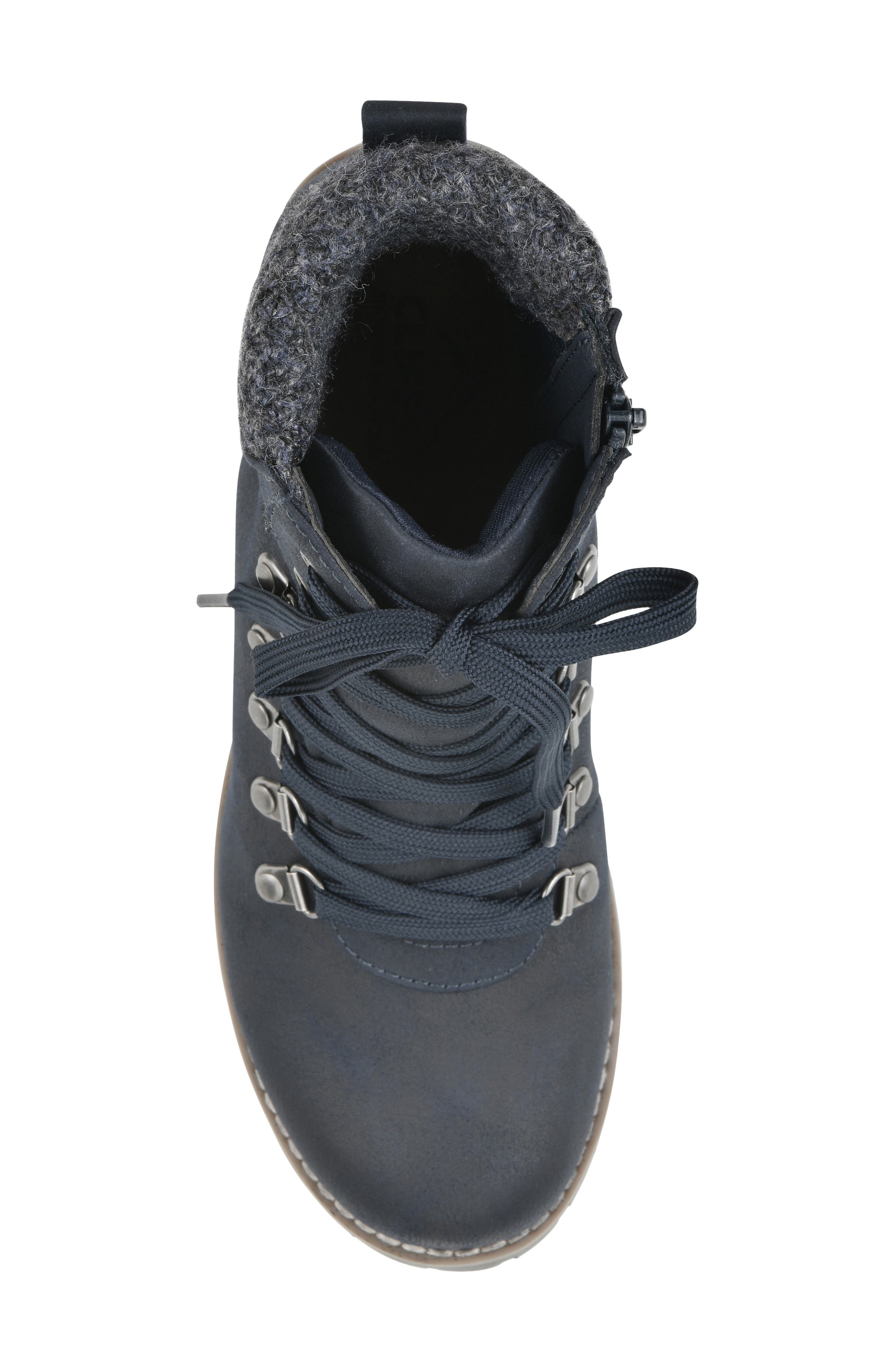 Primed Lace-Up Boot, Alternate, color, DARK NAVY/FABRIC