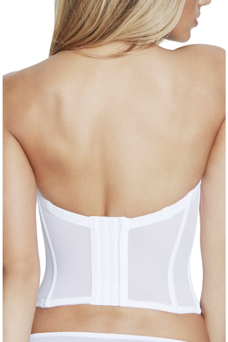 Ariel Longline Hidden Underwire Bustier, Alternate, color, WHITE