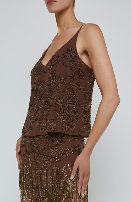 L Agence Kass Embellished V-neck Cami In Multi